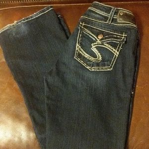 Silver Natsuki Flap Dark Blue Jeans